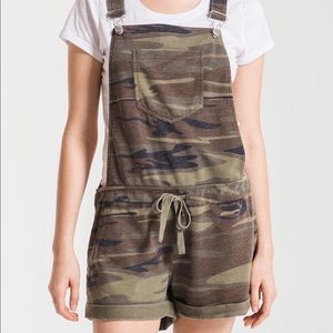Camo short overalls